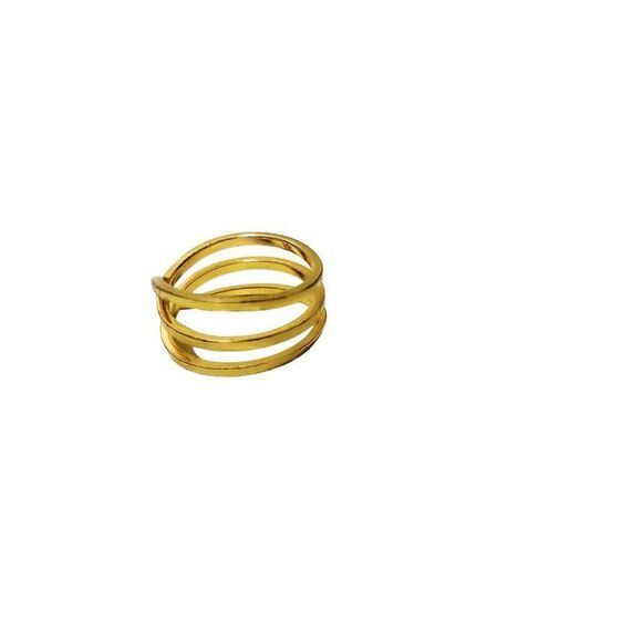GOLD Plated Triple Band Stacking Ring - Picture 5 of 7
